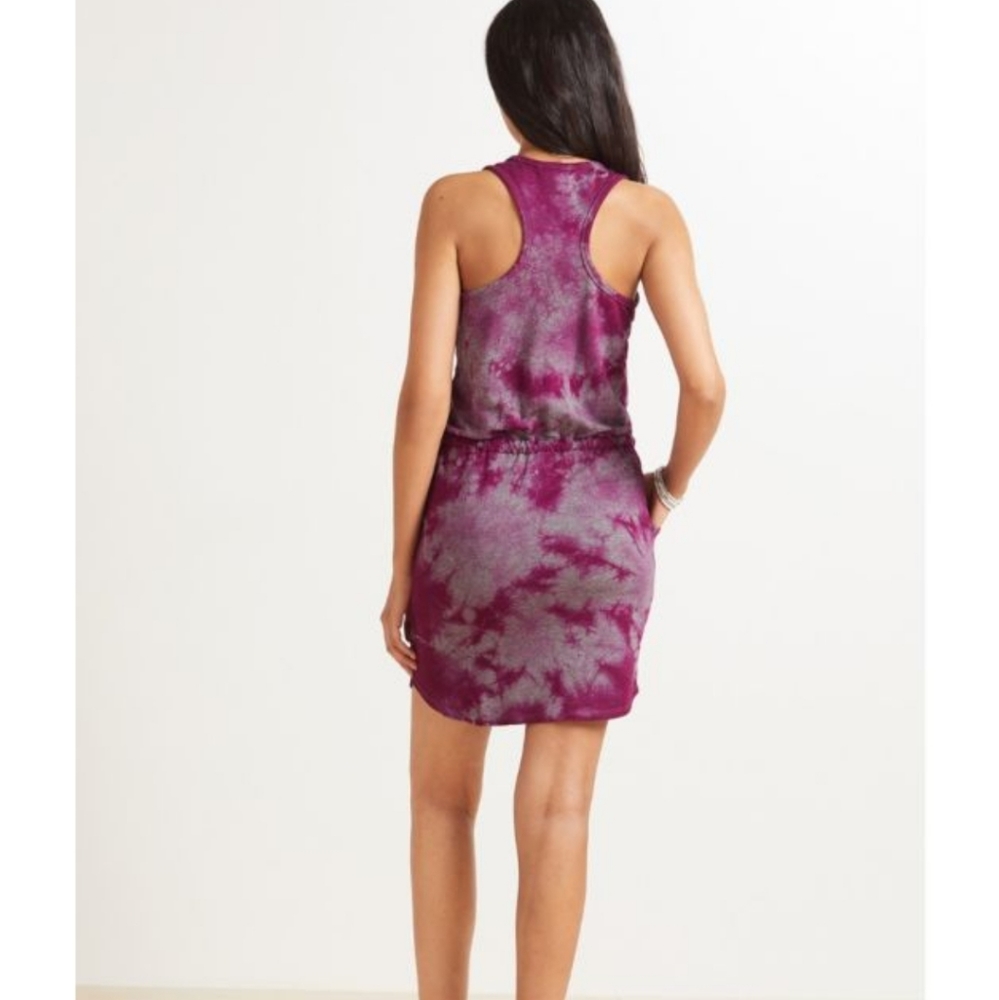 Evereve Purple Tie-Dye Dress